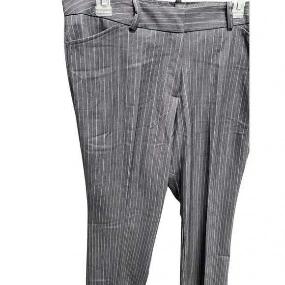NWT Worthington Women's 12 Modern Fit Trouser Leg Pants Grey Stripes Work Casual - Picture 3 of 8